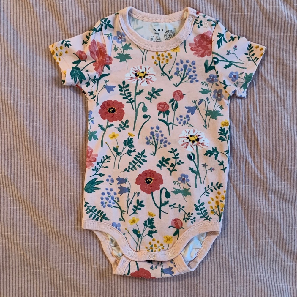 Baby Girl’s Floral Organic Cotton Bodysuit